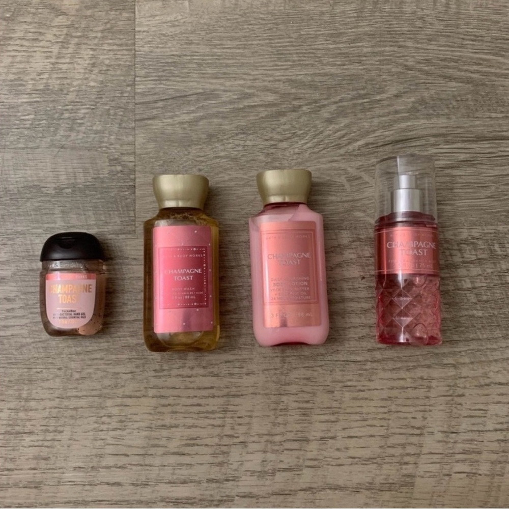 ✨ Bath & Body Works Champagne Toast Set - Pink and Gold ✨